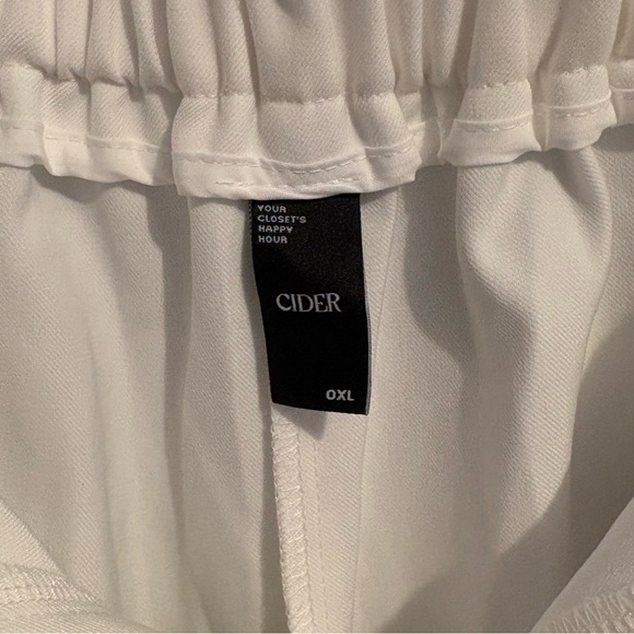 Cider Women’s 0XL White Wide Leg Trousers Classic Timeless Business Casual Pants - Picture 2 of 16